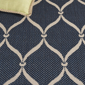 Safavieh Courtyard Power Loomed Area Rug: Timeless Elegance In Blue And Beige For Indoor Or Outdoor Spaces Black ,Beige 88% Polypropylene,12% Polyester Cy6654-256-8