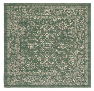 Safavieh Courtyard Elegant Dark Green & Beige Runner Rug — Power-Loomed Turkey, Low-Profile Durable Pile 2'-3" x 11'-0" CY6680-32221-211