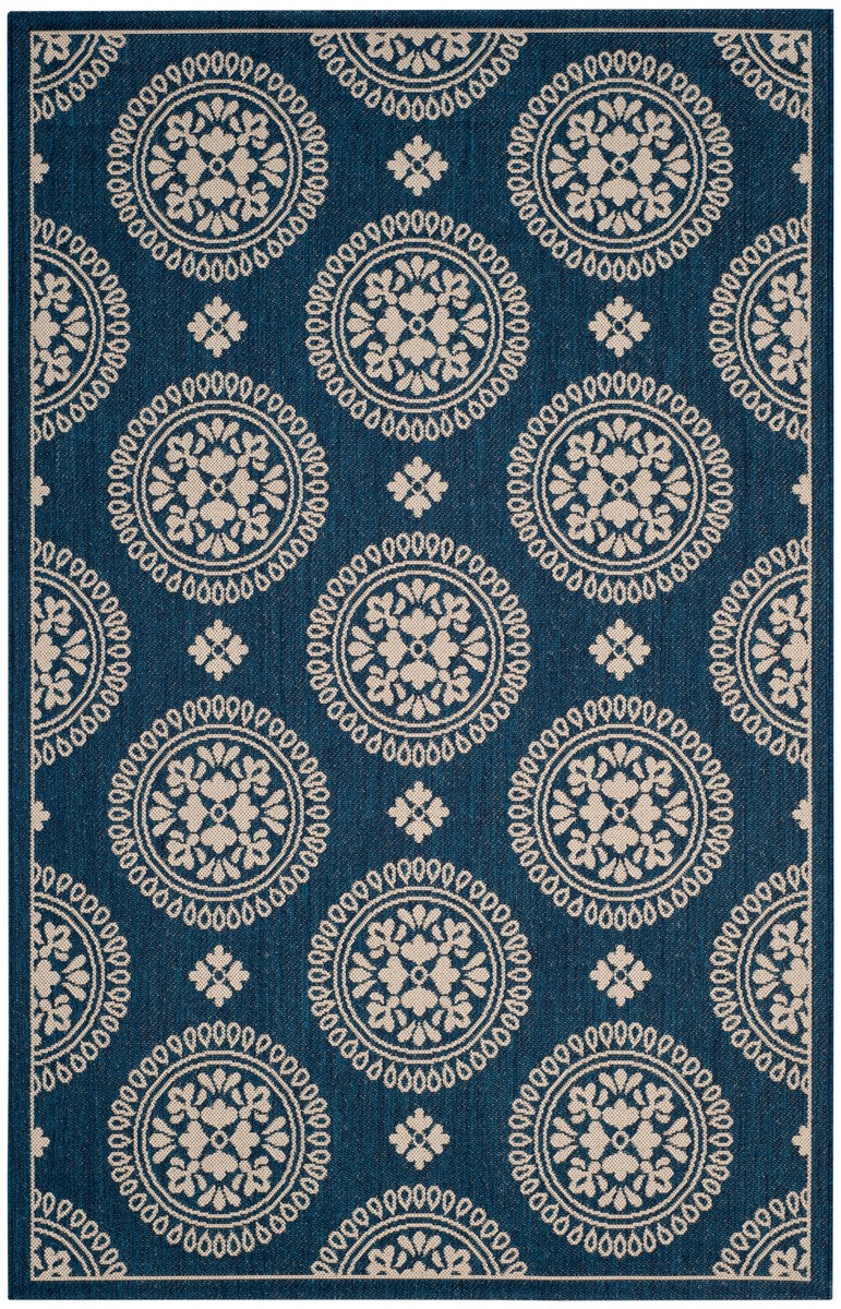 Safavieh Antigua Power Loomed 88% Polypropylene, 12% Polyester Indoor / Outdoor Rug Navy CY6716-258-5