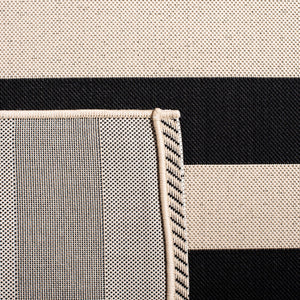 Safavieh Courtyard 6812 Power Loomed 88% Polypropylene, 12% Polyester Indoor / Outdoor Rug Beige / Black CY6812-25612-10