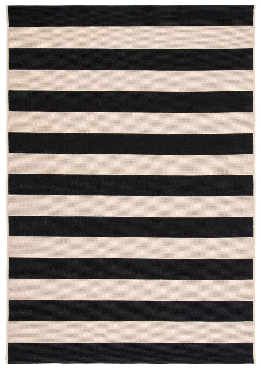 Safavieh Courtyard 6812 Power Loomed 88% Polypropylene, 12% Polyester Indoor / Outdoor Rug Beige / Black CY6812-25612-10