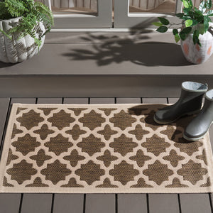 Safavieh Cy Exquisite Area Rug - Elegant Indoor/Outdoor Accent With Timeless Design And Durable Craftsmanship Blue ,Beige 88% Polypropylene,12% Polyester Cy6913-243-4r