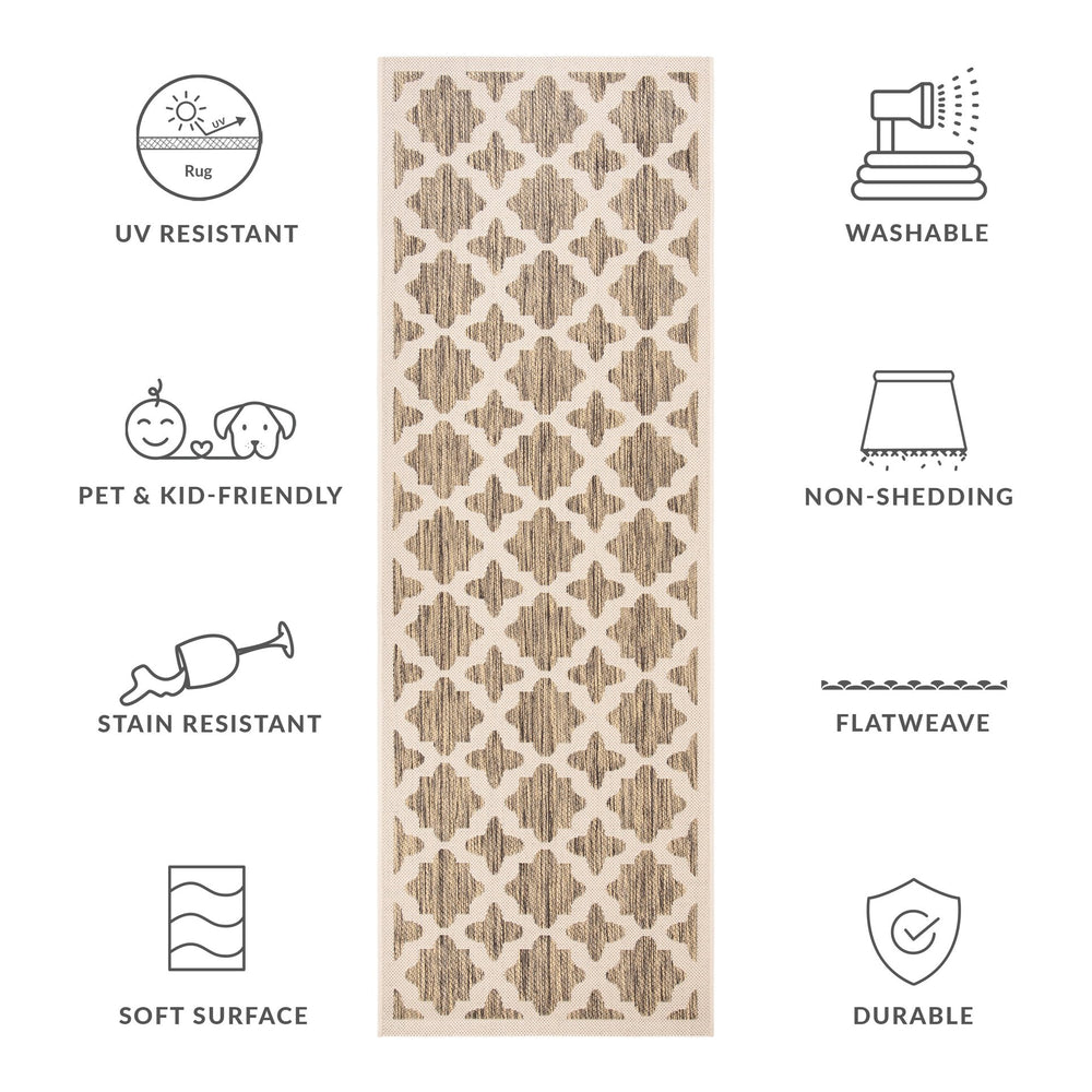 Safavieh Cy Exquisite Area Rug - Elegant Indoor/Outdoor Accent With Timeless Design And Durable Craftsmanship Blue ,Beige 88% Polypropylene,12% Polyester Cy6913-243-4r