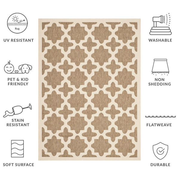 Safavieh Cy Exquisite Area Rug - Elegant Indoor/Outdoor Accent With Timeless Design And Durable Craftsmanship Blue ,Beige 88% Polypropylene,12% Polyester Cy6913-243-4r