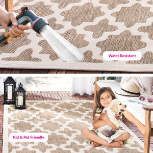 Safavieh Cy Exquisite Area Rug - Elegant Indoor/Outdoor Accent With Timeless Design And Durable Craftsmanship Blue ,Beige 88% Polypropylene,12% Polyester Cy6913-243-4r