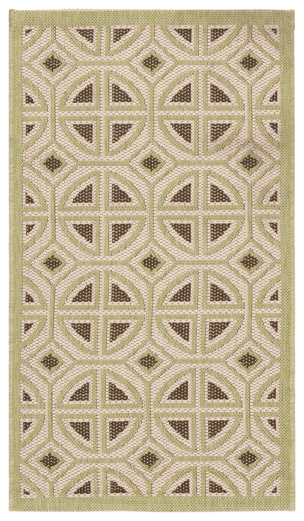 Safavieh Courtyard Beige/Sweet Pea Area Rug - Elegant Indoor/Outdoor Accent With Geometric Motifs, 2x3.5 Ft Beige ,Sweet Pea 88% Polypropylene,12% Polyester Cy7017-218-2