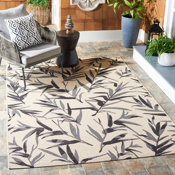 Safavieh Cy7425-25821 Elegant Area Rug - Luxurious Navy And Beige Design For Indoor And Outdoor Spaces Dark Green ,Beige 88% Polypropylene,12% Polyester Cy7425-32221-8