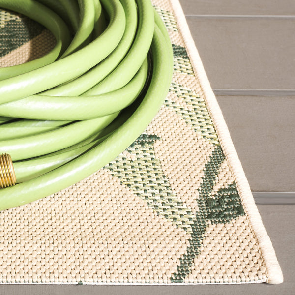 Safavieh Cy7425-25821 Elegant Area Rug - Luxurious Navy And Beige Design For Indoor And Outdoor Spaces Dark Green ,Beige 88% Polypropylene,12% Polyester Cy7425-32221-8