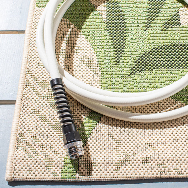 Safavieh Courtyard 10' X 14' Elegant Cream & Green Area Rug - Perfect For Indoor/Outdoor Spaces, Oeko-tex Certified Cream ,Green 88% Polypropylene,12% Polyester Cy7836-14a5-10