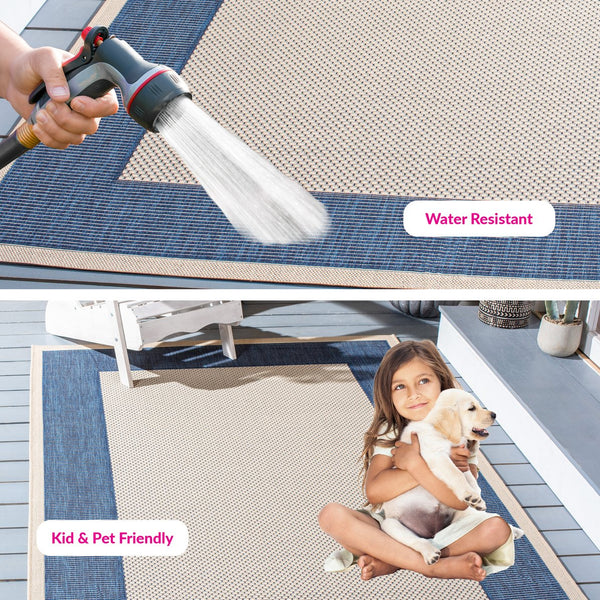 Safavieh Courtyard Elegant Area Rug With Timeless Design And Durability For Indoor And Outdoor Spaces Natural ,Gold 88% Polypropylene,12% Polyester Cy7987-39a5-25