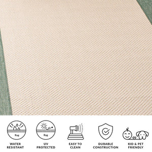 Safavieh Courtyard Elegant Area Rug With Timeless Design And Durability For Indoor And Outdoor Spaces Natural ,Gold 88% Polypropylene,12% Polyester Cy7987-39a5-25