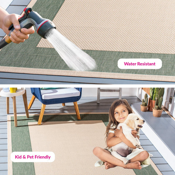 Safavieh Courtyard Elegant Area Rug With Timeless Design And Durability For Indoor And Outdoor Spaces Natural ,Gold 88% Polypropylene,12% Polyester Cy7987-39a5-25