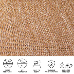 Safavieh Courtyard Elegant Area Rug With Timeless Design And Durability For Indoor And Outdoor Spaces Natural ,Gold 88% Polypropylene,12% Polyester Cy7987-39a5-25