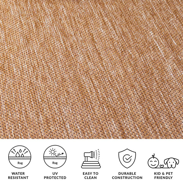 Safavieh Courtyard Elegant Area Rug With Timeless Design And Durability For Indoor And Outdoor Spaces Natural ,Gold 88% Polypropylene,12% Polyester Cy7987-39a5-25