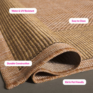 Safavieh Courtyard Elegant Area Rug With Timeless Design And Durability For Indoor And Outdoor Spaces Natural ,Gold 88% Polypropylene,12% Polyester Cy7987-39a5-25