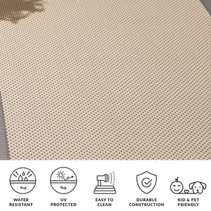 Safavieh Courtyard Elegant Area Rug With Timeless Design And Durability For Indoor And Outdoor Spaces Natural ,Gold 88% Polypropylene,12% Polyester Cy7987-39a5-25