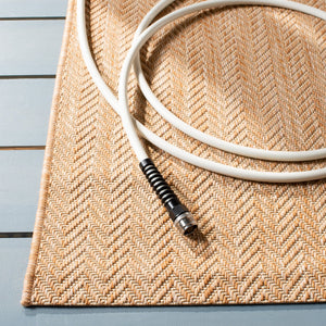 Safavieh Courtyard Elegant Herringbone Indoor/Outdoor Rug - Durable, Soft, Eco-friendly Design For Any Space Ivory Blue ,Beige 88% Polypropylene,12% Polyester Cy8022-59221-4