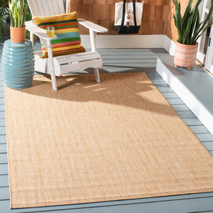 Safavieh Courtyard Natural Cream Power-Loomed Area Rug — Low-Profile, Durable Polypropylene Blend For Everyday Elegance 6'-0" x 8'-0" CY8022-03012-68