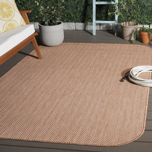 Safavieh Courtyard Coastal Serenity Area Rug - Durable Power Loomed Design In Natural And Cream Hues Natural ,Cream 88% Polypropylene,12% Polyester Cy8022-03012-5rr