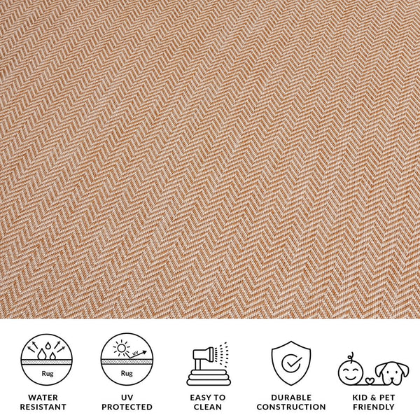 Safavieh Courtyard Coastal Serenity Area Rug - Durable Power Loomed Design In Natural And Cream Hues Natural ,Cream 88% Polypropylene,12% Polyester Cy8022-03012-5sc