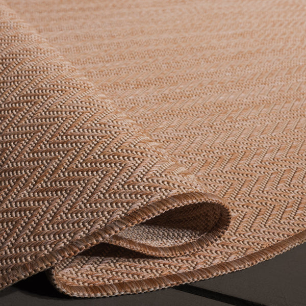 Safavieh Courtyard Coastal Serenity Area Rug - Durable Power Loomed Design In Natural And Cream Hues Natural ,Cream 88% Polypropylene,12% Polyester Cy8022-03012-5sc