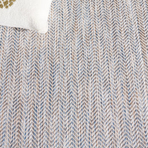 Safavieh Courtyard Elegant Herringbone Indoor/Outdoor Rug - Durable, Soft, Eco-friendly Design For Any Space Ivory Blue ,Beige 88% Polypropylene,12% Polyester Cy8022-59221-4