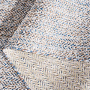 Safavieh Courtyard Elegant Herringbone Indoor/Outdoor Rug - Durable, Soft, Eco-friendly Design For Any Space Ivory Blue ,Beige 88% Polypropylene,12% Polyester Cy8022-59221-4