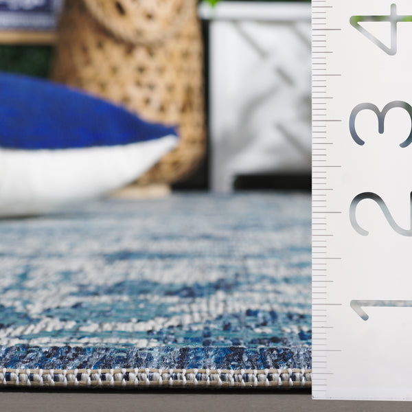 Safavieh Cy8036-35812 Elegant 8' X 11' Area Rug With Intricate Pattern For Timeless Indoor & Outdoor Charm Grey ,Navy 88% Polypropylene,12% Polyester Cy8036-36812-6