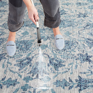 Safavieh Cy8036-35812 Elegant 8' X 11' Area Rug With Intricate Pattern For Timeless Indoor & Outdoor Charm Grey ,Navy 88% Polypropylene,12% Polyester Cy8036-36812-6