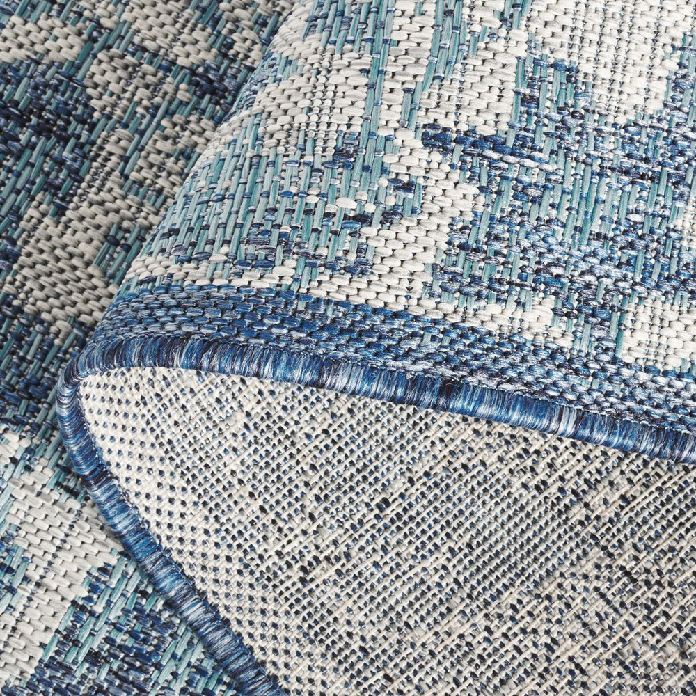 Safavieh Cy8036-35812 Elegant 8' X 11' Area Rug With Intricate Pattern For Timeless Indoor & Outdoor Charm Grey ,Navy 88% Polypropylene,12% Polyester Cy8036-36812-6