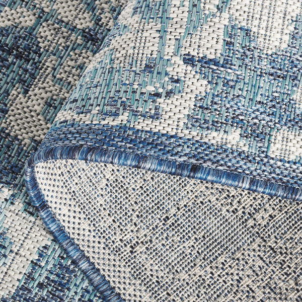 Safavieh Cy8036-35812 Elegant 8' X 11' Area Rug With Intricate Pattern For Timeless Indoor & Outdoor Charm Grey ,Navy 88% Polypropylene,12% Polyester Cy8036-36812-6