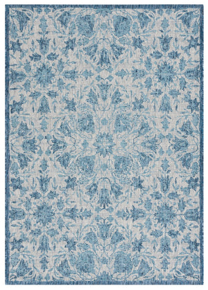Safavieh Cy8036-35812 Elegant 8' X 11' Area Rug With Intricate Pattern For Timeless Indoor & Outdoor Charm Grey ,Navy 88% Polypropylene,12% Polyester Cy8036-36812-6