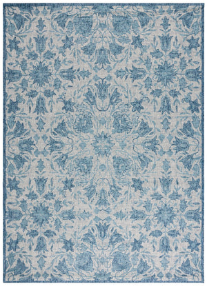 Safavieh Cy8036-35812 Elegant 8' X 11' Area Rug With Intricate Pattern For Timeless Indoor & Outdoor Charm Grey ,Navy 88% Polypropylene,12% Polyester Cy8036-36812-6