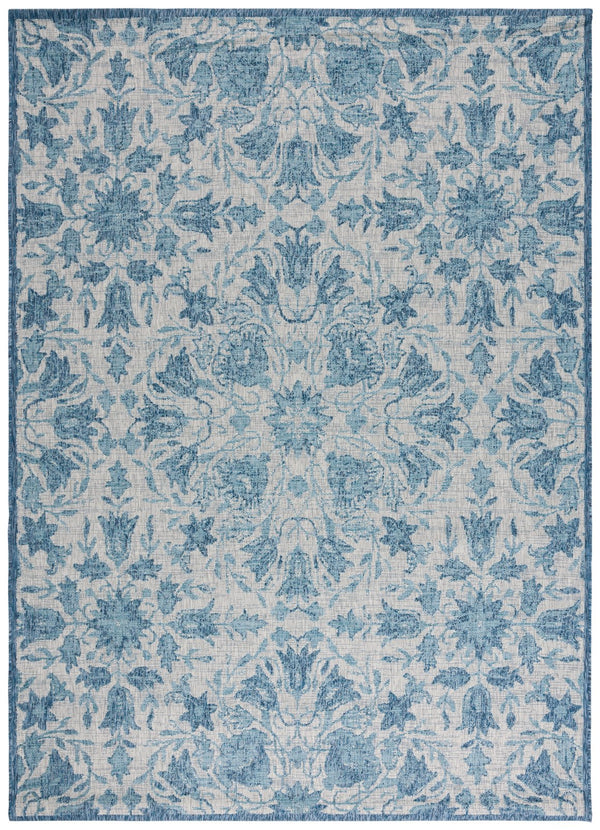 Safavieh Cy8036-35812 Elegant 8' X 11' Area Rug With Intricate Pattern For Timeless Indoor & Outdoor Charm Grey ,Navy 88% Polypropylene,12% Polyester Cy8036-36812-6
