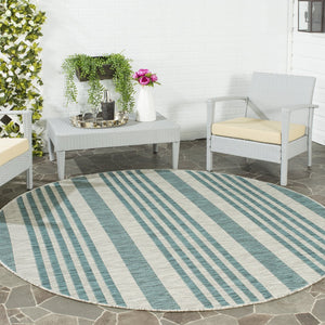Safavieh Courtyard Striped Rug - Timeless Ivory And Red Design For Elegant Indoor Or Outdoor Spaces Ivory ,Red 88% Polypropylene,12% Polyester Cy8062-55912-810