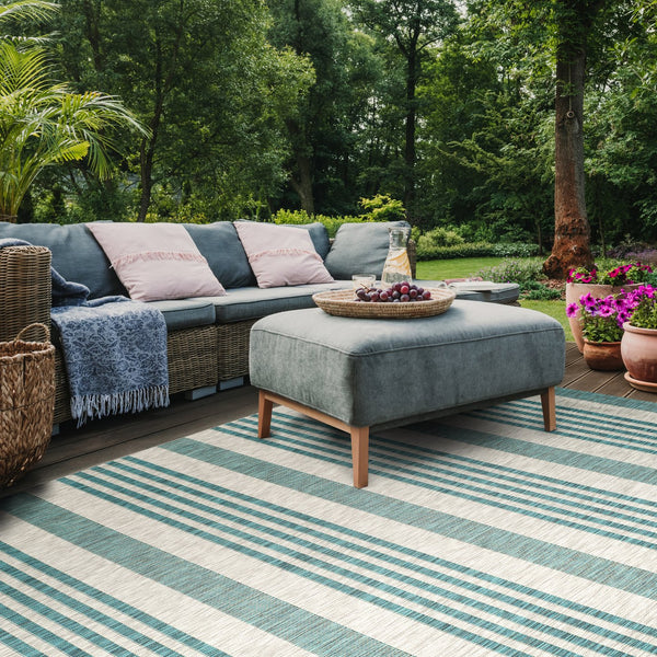Safavieh Courtyard Striped Rug - Timeless Ivory And Red Design For Elegant Indoor Or Outdoor Spaces Ivory ,Red 88% Polypropylene,12% Polyester Cy8062-55912-810