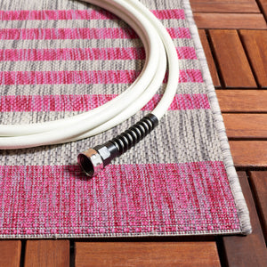 Safavieh Courtyard Striped Rug - Timeless Ivory And Red Design For Elegant Indoor Or Outdoor Spaces Ivory ,Red 88% Polypropylene,12% Polyester Cy8062-55912-810