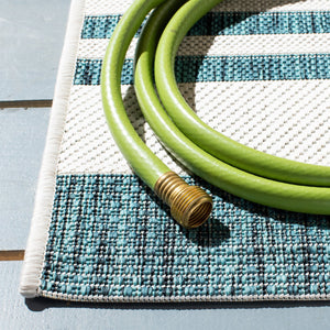 Safavieh Courtyard Striped Rug - Timeless Ivory And Red Design For Elegant Indoor Or Outdoor Spaces Ivory ,Red 88% Polypropylene,12% Polyester Cy8062-55912-810