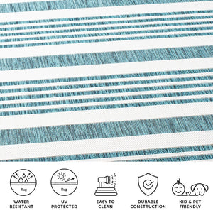 Safavieh Courtyard Striped Rug - Timeless Ivory And Red Design For Elegant Indoor Or Outdoor Spaces Ivory ,Red 88% Polypropylene,12% Polyester Cy8062-55912-810