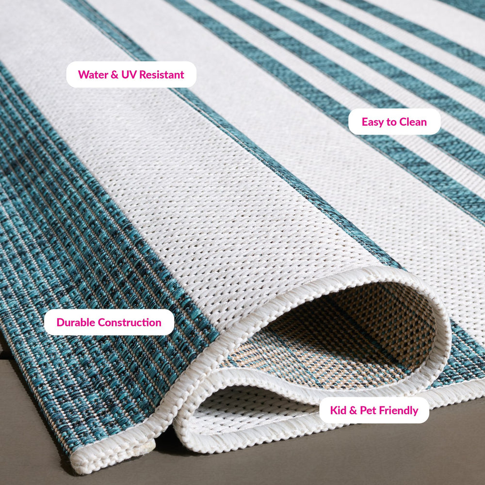 Safavieh Courtyard Striped Rug - Timeless Ivory And Red Design For Elegant Indoor Or Outdoor Spaces Ivory ,Red 88% Polypropylene,12% Polyester Cy8062-55912-810