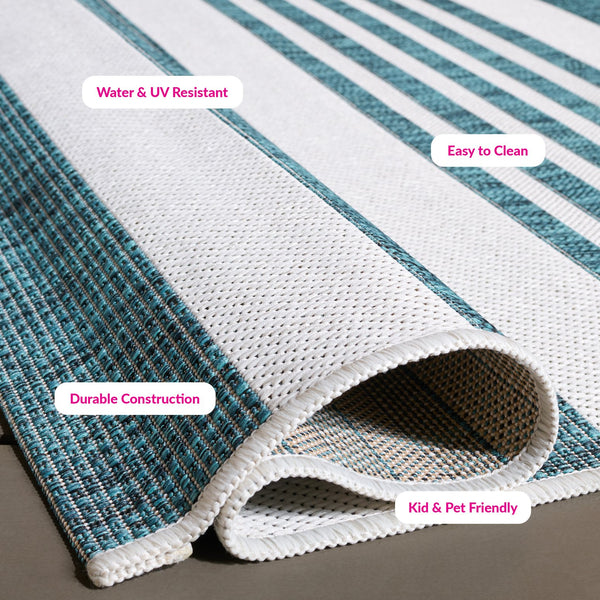 Safavieh Courtyard Striped Rug - Timeless Ivory And Red Design For Elegant Indoor Or Outdoor Spaces Ivory ,Red 88% Polypropylene,12% Polyester Cy8062-55912-810