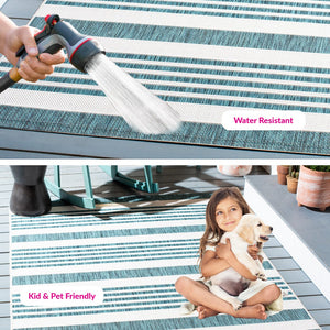 Safavieh Courtyard Striped Rug - Timeless Ivory And Red Design For Elegant Indoor Or Outdoor Spaces Ivory ,Red 88% Polypropylene,12% Polyester Cy8062-55912-810