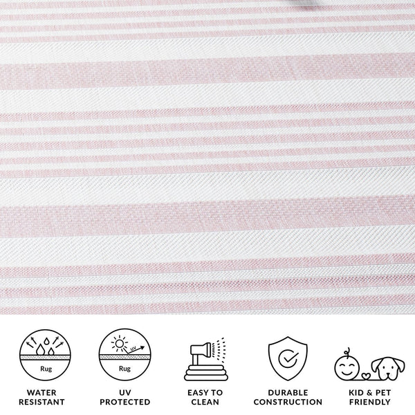 Safavieh Courtyard Striped Rug - Timeless Ivory And Red Design For Elegant Indoor Or Outdoor Spaces Ivory ,Red 88% Polypropylene,12% Polyester Cy8062-55912-810