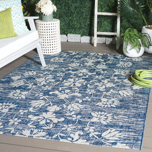 Safavieh Courtyard Exquisite Floral Area Rug – Timeless Elegance For Indoor & Outdoor Spaces, Eco-friendly Design Black ,Light Grey 85.4% Polypropylene,10.4% Polyester,4.2% Latex Cy8064-37621-3