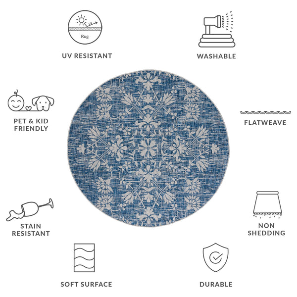 Safavieh Courtyard Exquisite Floral Area Rug – Timeless Elegance For Indoor & Outdoor Spaces, Eco-friendly Design Black ,Light Grey 85.4% Polypropylene,10.4% Polyester,4.2% Latex Cy8064-37621-3