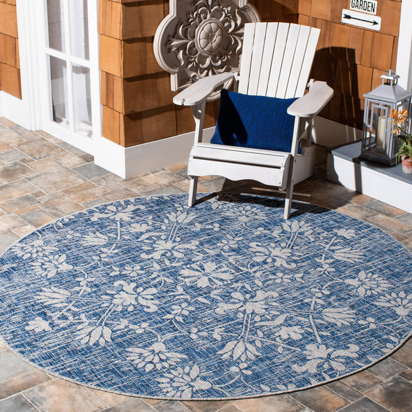 Safavieh Courtyard Exquisite Floral Area Rug – Timeless Elegance For Indoor & Outdoor Spaces, Eco-friendly Design Black ,Light Grey 85.4% Polypropylene,10.4% Polyester,4.2% Latex Cy8064-37621-3