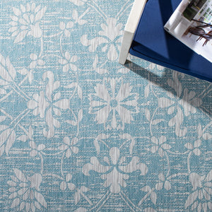 Safavieh Courtyard Exquisite Floral Area Rug – Timeless Elegance For Indoor & Outdoor Spaces, Eco-friendly Design Black ,Light Grey 85.4% Polypropylene,10.4% Polyester,4.2% Latex Cy8064-37621-3