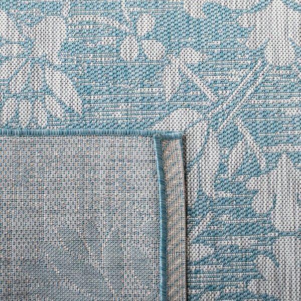 Safavieh Courtyard Exquisite Floral Area Rug – Timeless Elegance For Indoor & Outdoor Spaces, Eco-friendly Design Black ,Light Grey 85.4% Polypropylene,10.4% Polyester,4.2% Latex Cy8064-37621-3