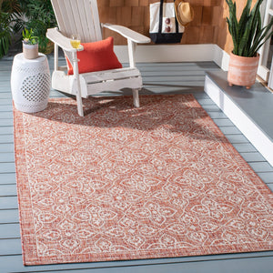 Safavieh Courtyard Santorini Geometric Area Rug - Durable Power Loomed Design For Indoor And Outdoor Spaces Navy ,Grey 88% Polypropylene,12% Polyester Cy8066-36821-5