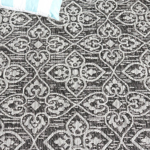 Safavieh Courtyard Santorini Geometric Area Rug - Durable Power Loomed Design For Indoor And Outdoor Spaces Navy ,Grey 88% Polypropylene,12% Polyester Cy8066-36821-5